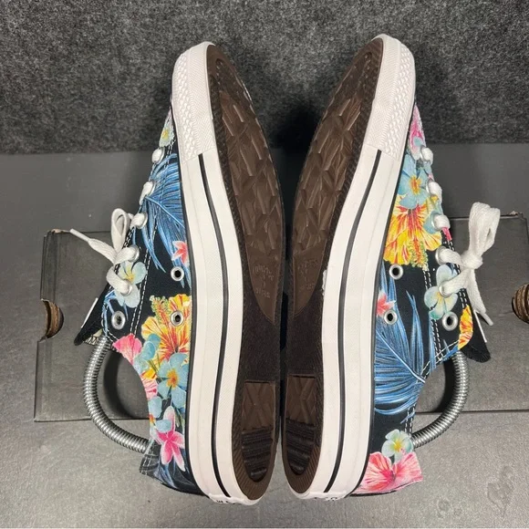 Converse Black Floral Women's Sneakers - Picture 11 of 14